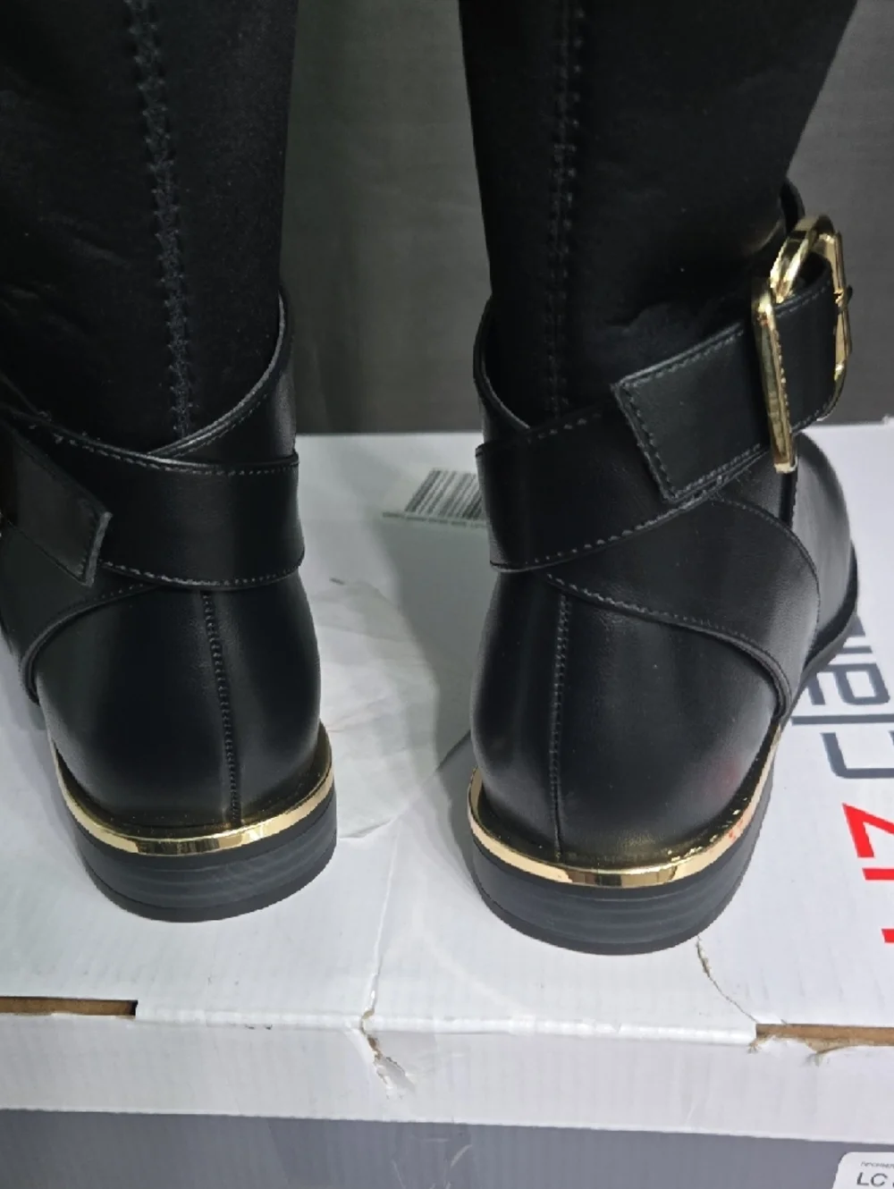 SALE! Liz Claiborne Black Over-the-Knee Buckle Riding Boots